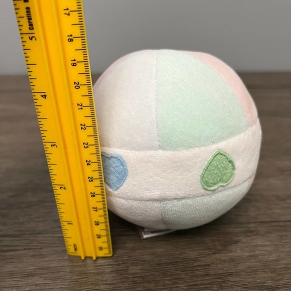 Baby Gund Pastel Rattle‎ Ball with Hearts Plush - Picture 3 of 3
